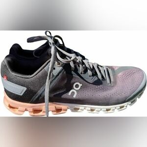 On Cloud Cloudflow Running Sneakers Tennis Shoes Black Gray Women 9.5 or Men 8